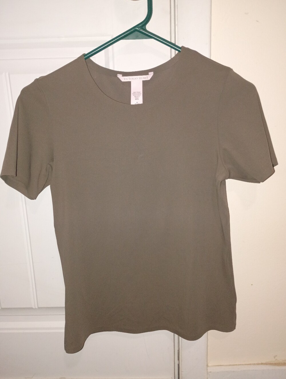 Victoria's Secret Olive Green Short Sleeve Crewneck Tee